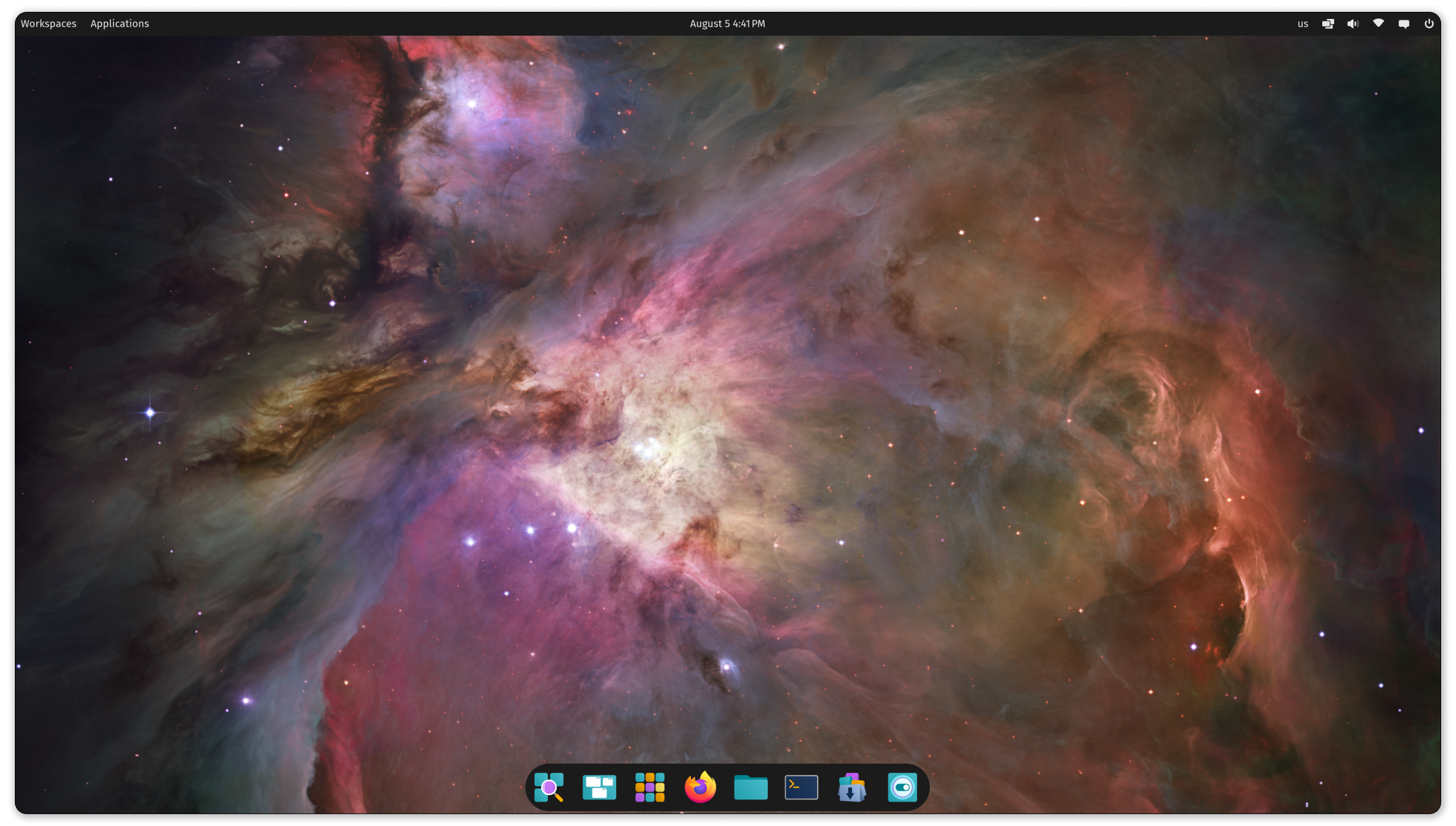 Cosmic Desktop Alpha screenshot - desktop